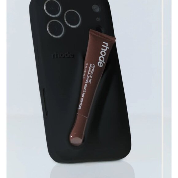 RHODE Accessories - RHODE Black Phone Case with Brown Lip Tint